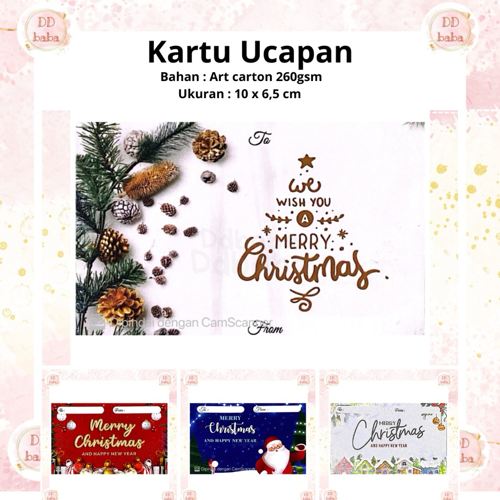Kartu Ucapan NATAL  - Greeting Card NATAL -  Ucapan Merry Christmas - Greeting Card Merry Christmas