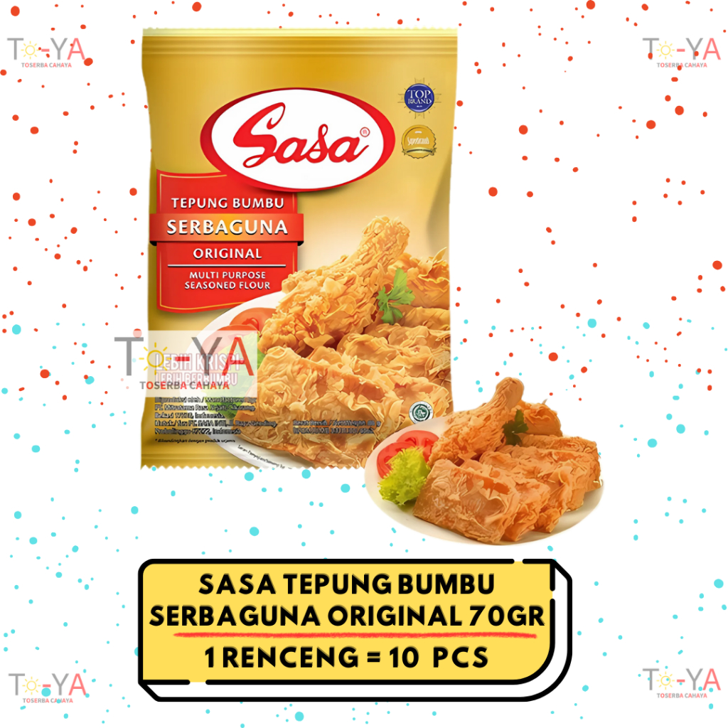 

SASA Tepung Bumbu Serbaguna ORIGINAL Ayam Krispy Sachet 70 gr - 1 Renceng / 10 Pcs