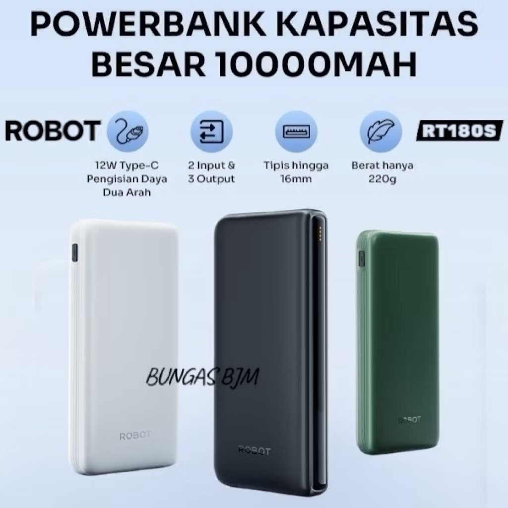 VARIAN BARU POWERBANK ROBOT RT180S ORIGINAL 100%