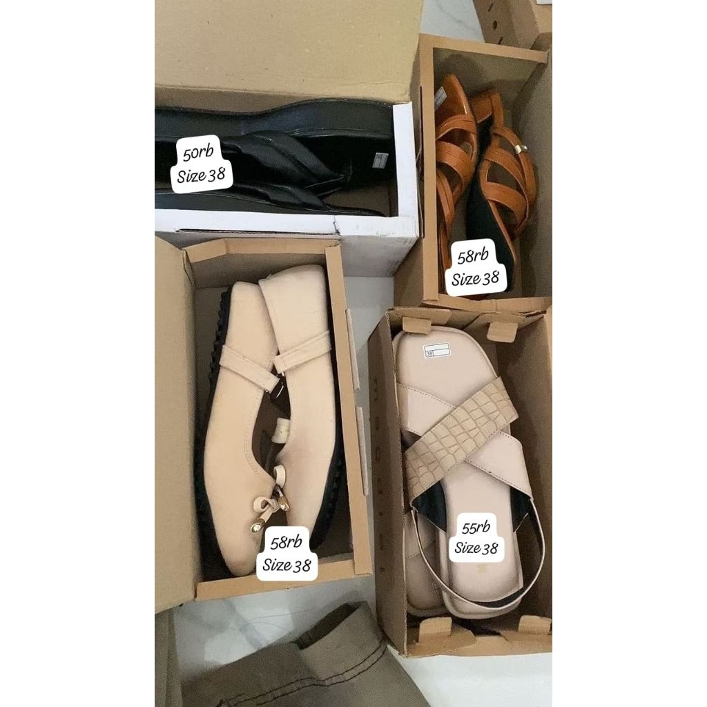 Sepatu sendal heels lelangan