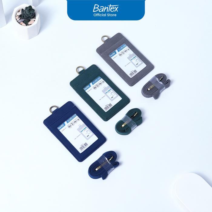 

Bantex ID Card Leather / Name Tag Holder Kulit Sintetis Portrait Lanyard Tali 8884