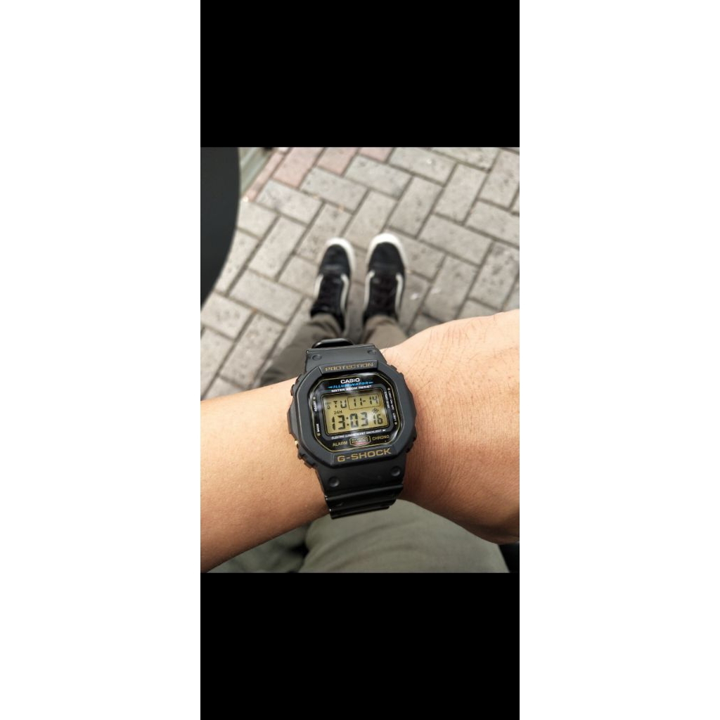 Jam Tangan G SHOCK DW 5600E GOLD Original Second