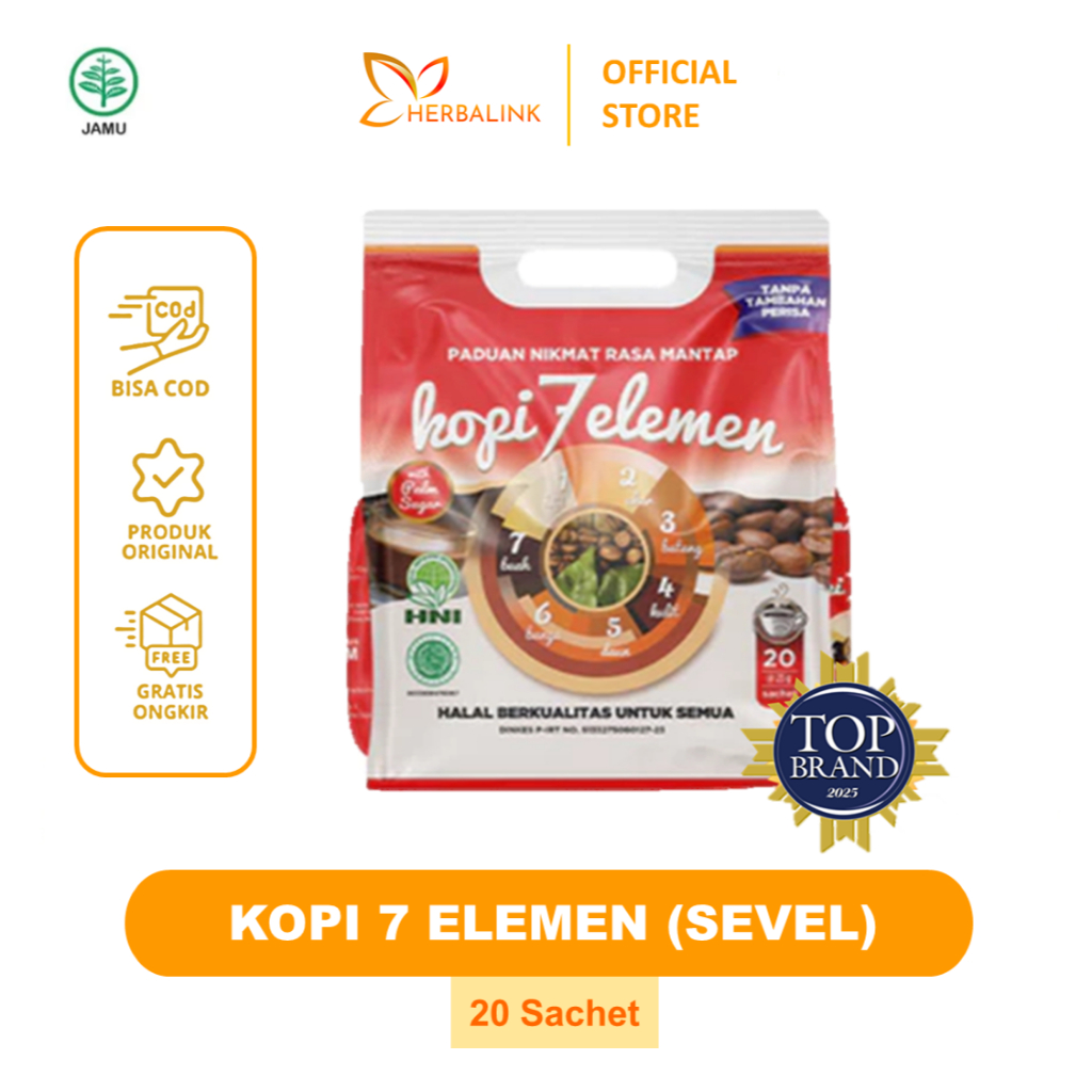 

Kopi 7 Elemen Kaya Rempah Rempah / Kopi Sevel Herbal untuk bermacam Penyakit / Kopi Jamu HNI Halal