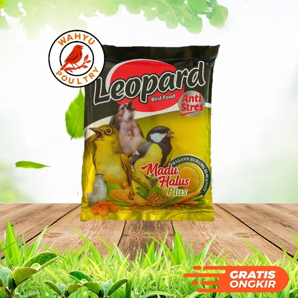 [WAHYU POULTRY] VOER LEOPARD KUNING MADU PLUS 200gr VOER HALUS BURUNG KECIL PRENJAK CIBLEK PLECI SIR