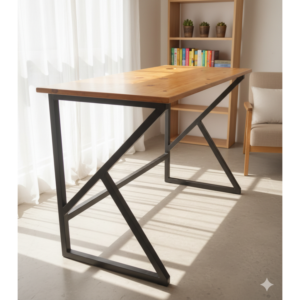 MEJA KOMPUTER KAKI BESI HOLLO/MEJA GAMING/MEJA SERBAGUNA