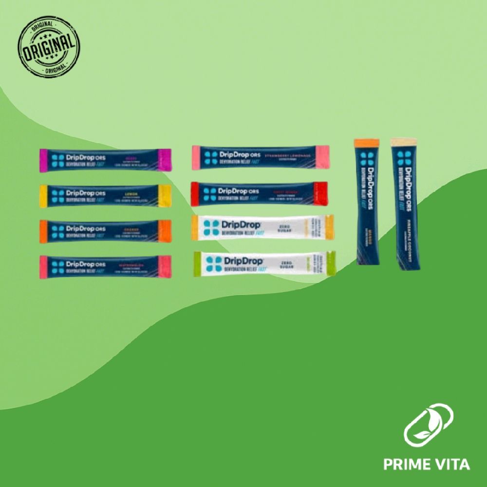 

DripDrop Hydration Electrolyte Drink Mix 10g & Zero Sugar – Banyak Varian Rasa – 100% Original