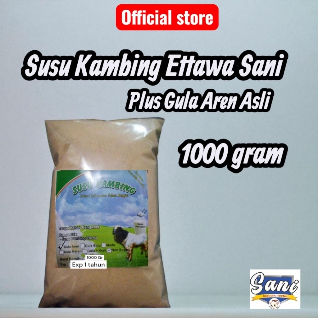 

susu kambing sani plus gula Aren 1kg kualitas grade 1