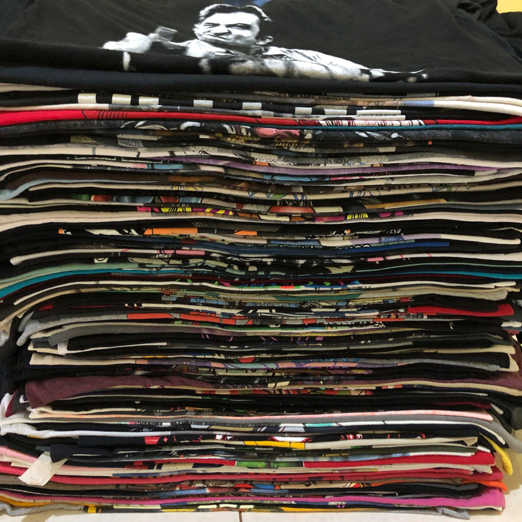 Borongan kaos printed vintage 200 pcs