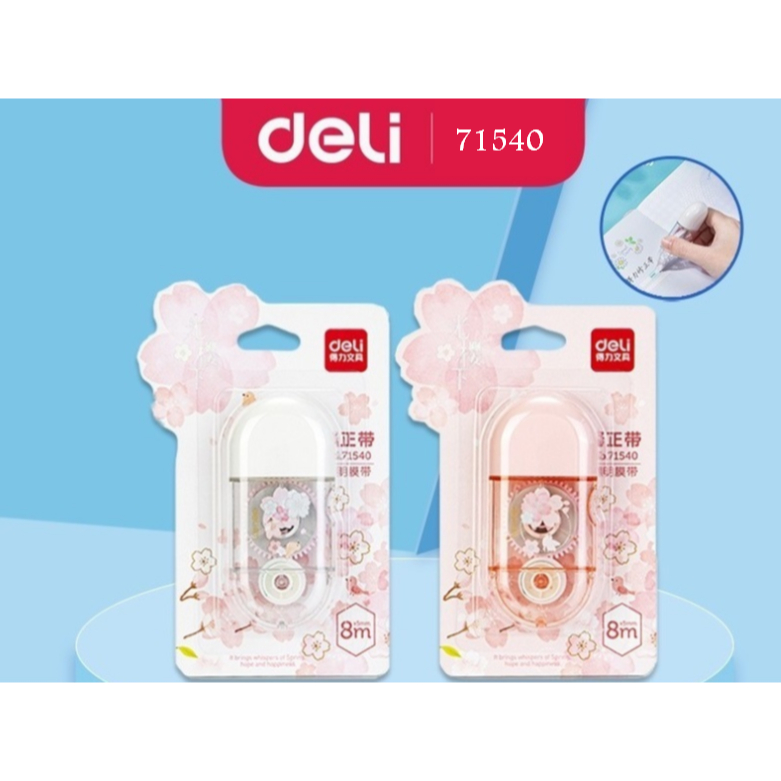 

CORRECTION TAPE / TIP EX KERTAS DELI 71540 SAKURA / CHERRY BLOSSOM