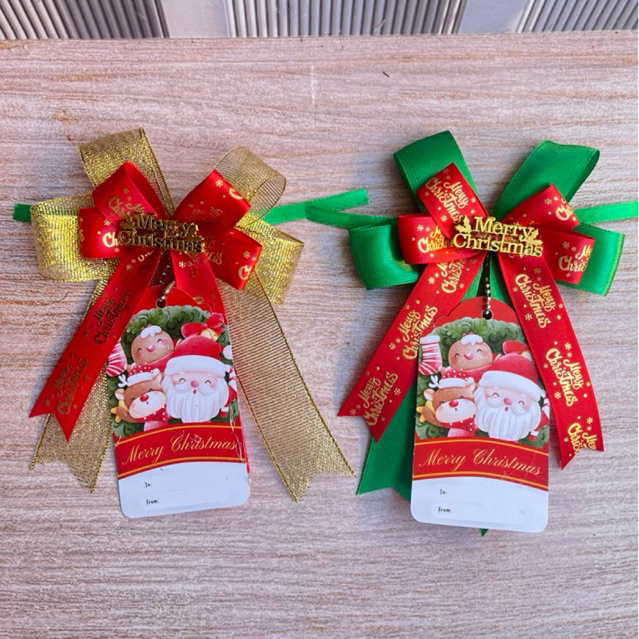 (READY STOK )Pita Hampers Natal 10x15cm Pita Parcel besar Hias Pita Christmas Pita Natal Pita Kado