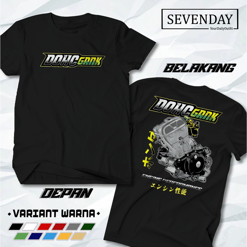 T-shirt DOHC Gank Kaos Engine Dohc Gank Terbaru kaos Dohc Gank Cocok untuk pria dan wanita