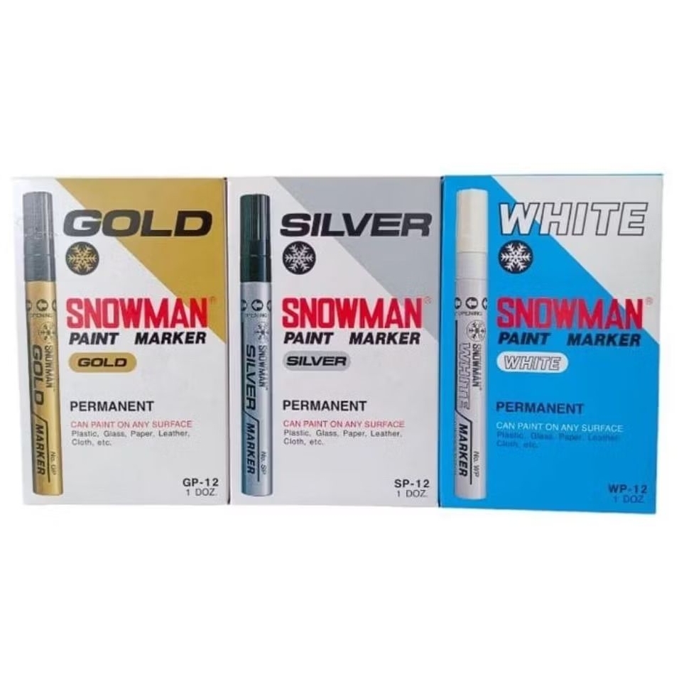 

Spidol Snowman Paint Marker Silver Gold 1Box/12pcs