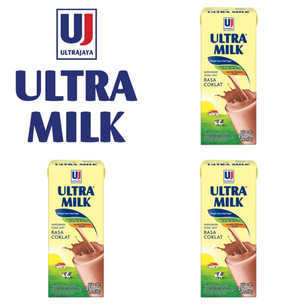 

Ultra Milk Minuman Susu UHT Rasa Coklat Kotak 250 Ml