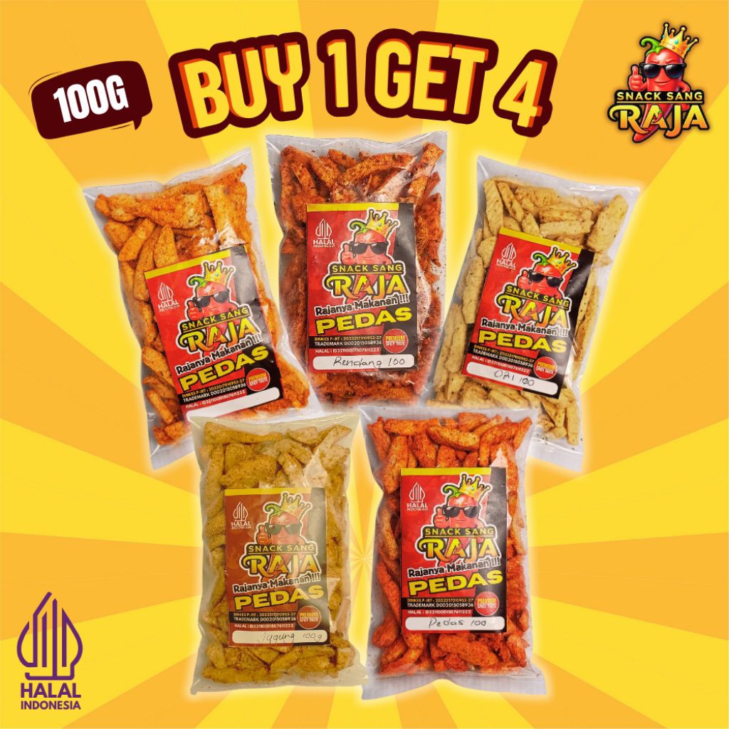 

Snack Sang RAJA - Basreng Beli 1 Dapat 5 Varian Berbeda Bundling 500gr