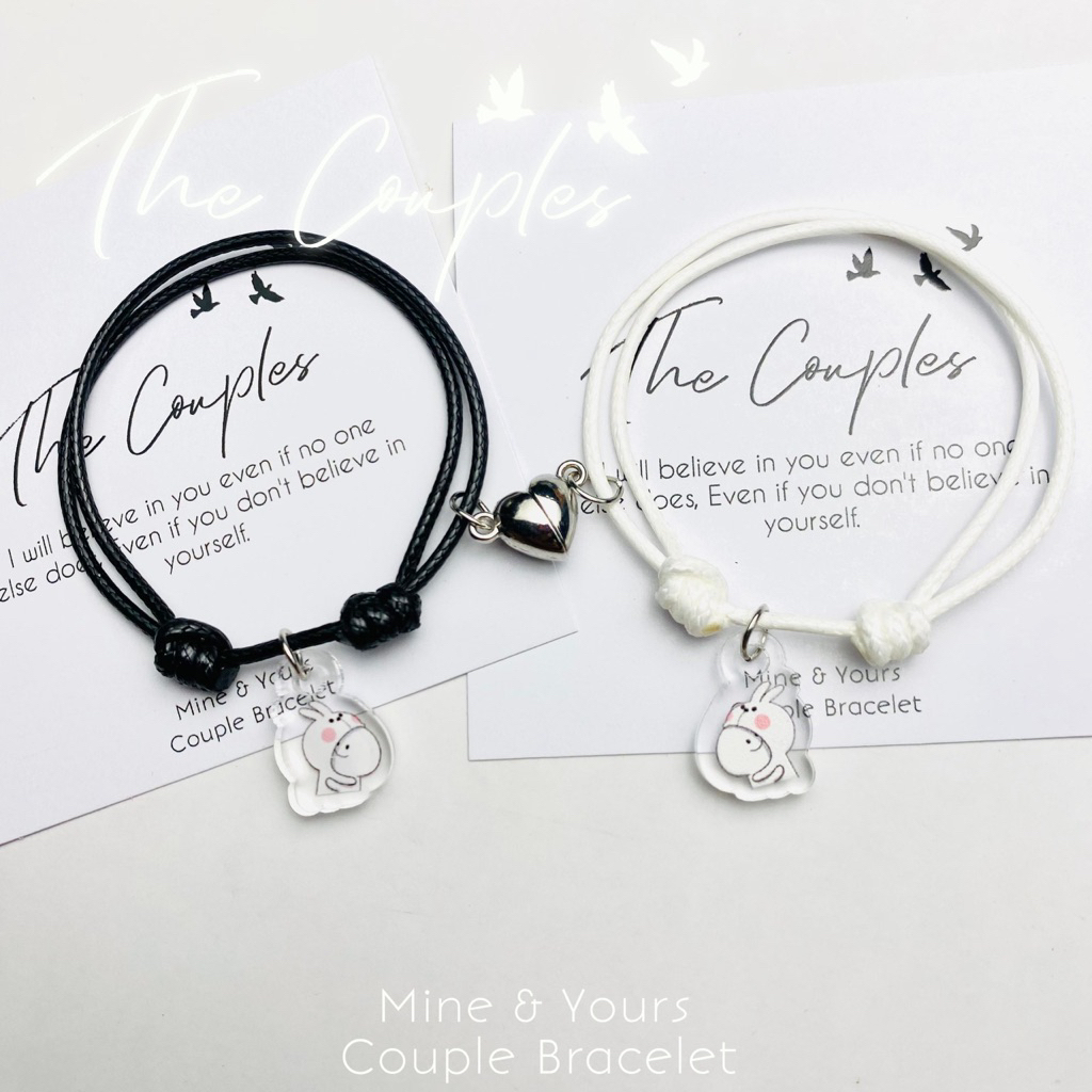 NEW Gelang Couple Magnet Liontin Gemoy Couple Lucu Kekinian Sepasang | Couple Bracelet | Gelang Coup