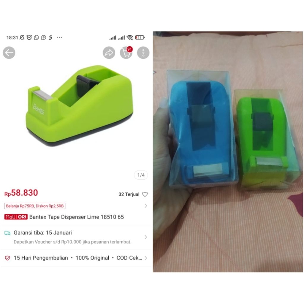 

Deadstock Tape Dispenser Kecil Bantex