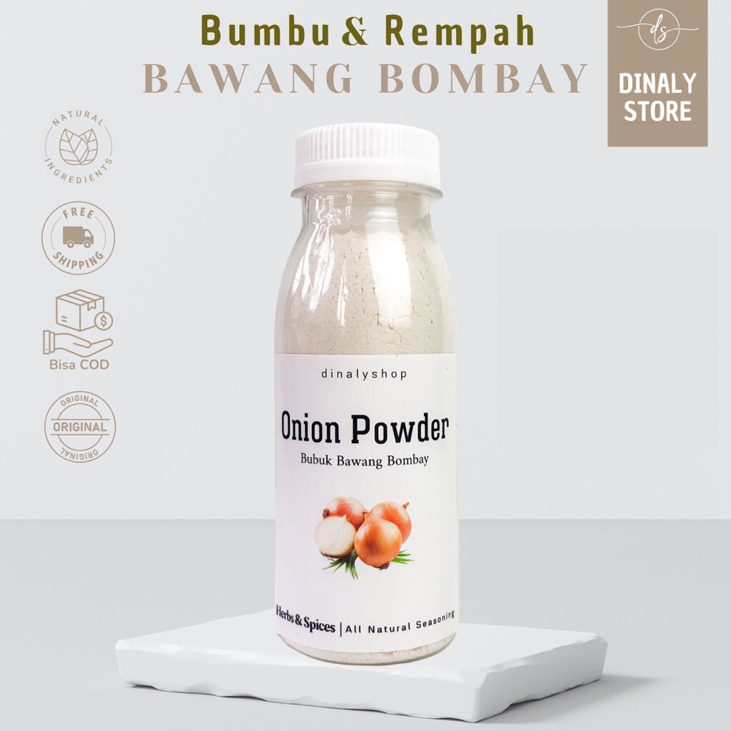 

Bawang Bombay Bubuk 50 Gram / Onion Powder / Rempah / Bumbu Dapur Murah