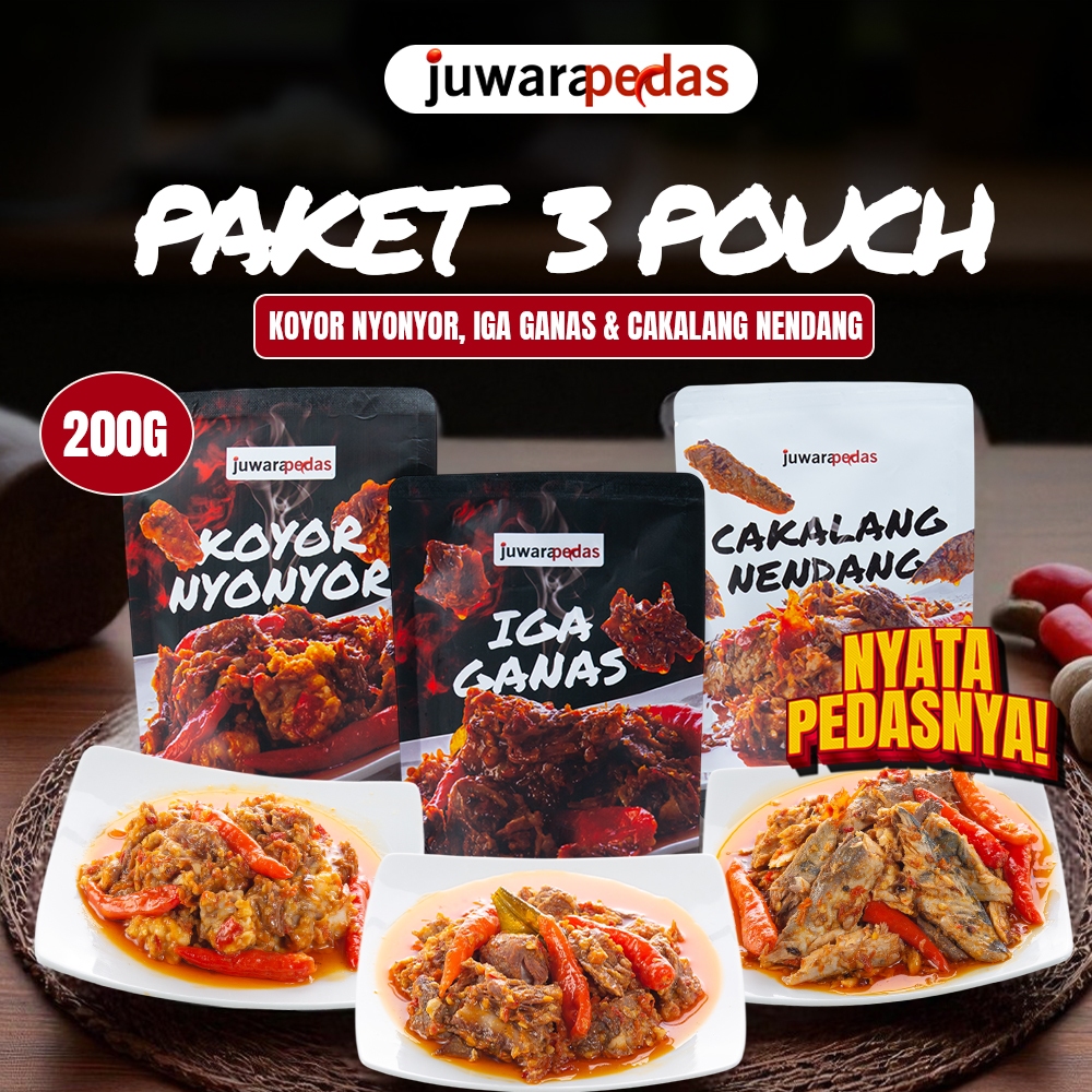 

[Paket Trio JUWARA PEDAS] IGA GANAS + KOYOR NYONYOR + CAKALANG NENDANG - Nyata Pedasnya