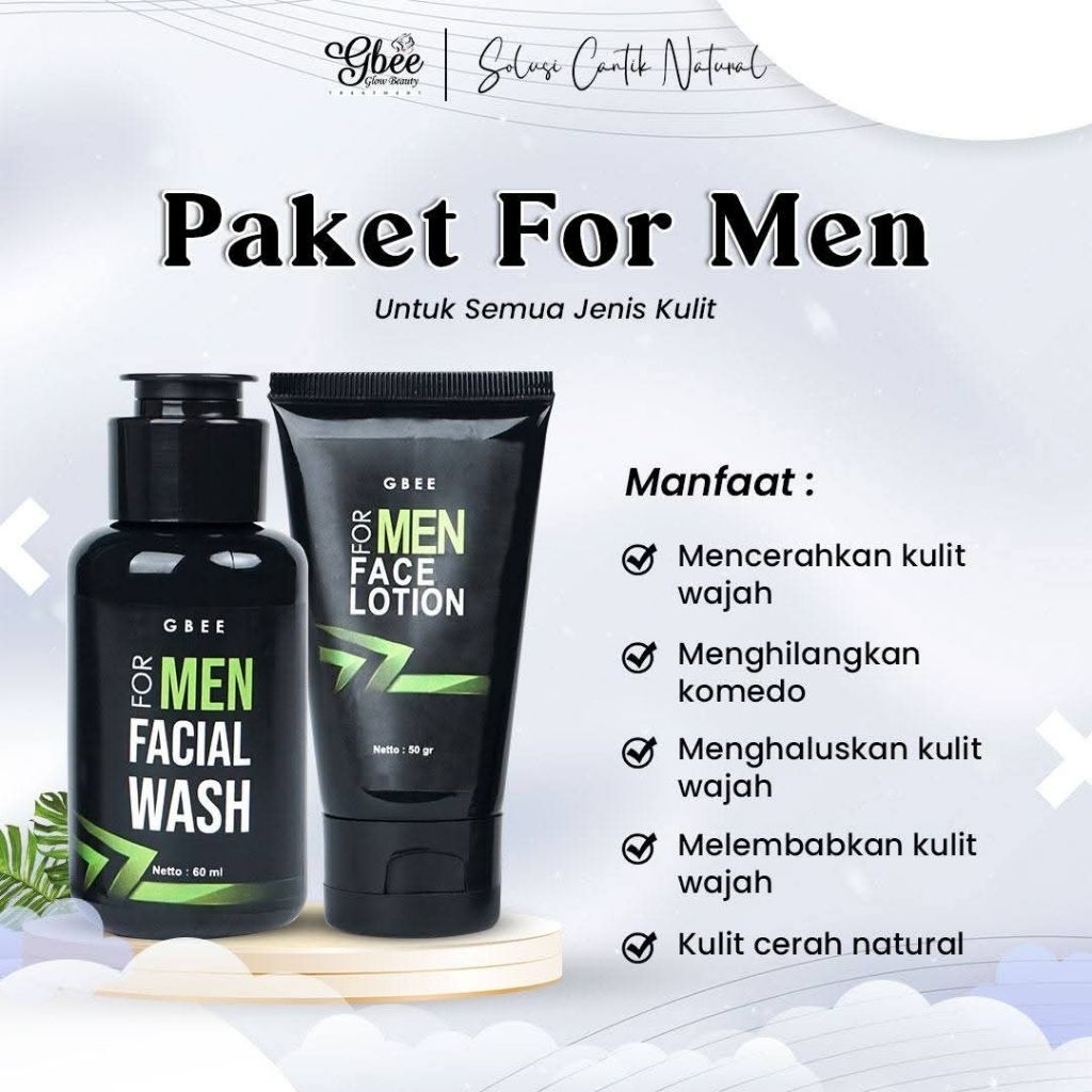 GBEE GLOW BEAUTY SKINCARE PAKET GBEE MEN