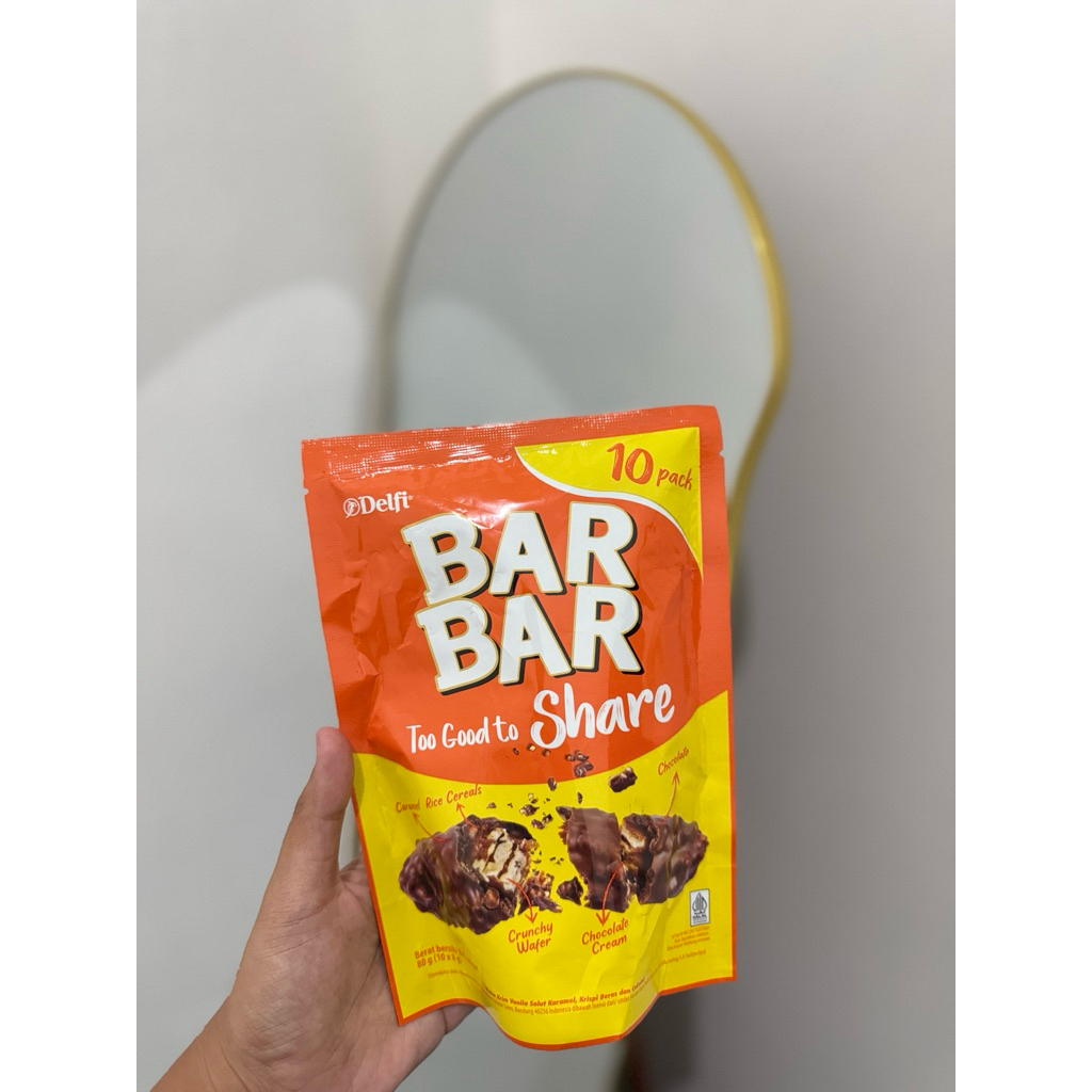 

Delfi BAR BAR Cokelat 10 pcs | Snack Wafer Crunchy Caramel Chocolate Cream