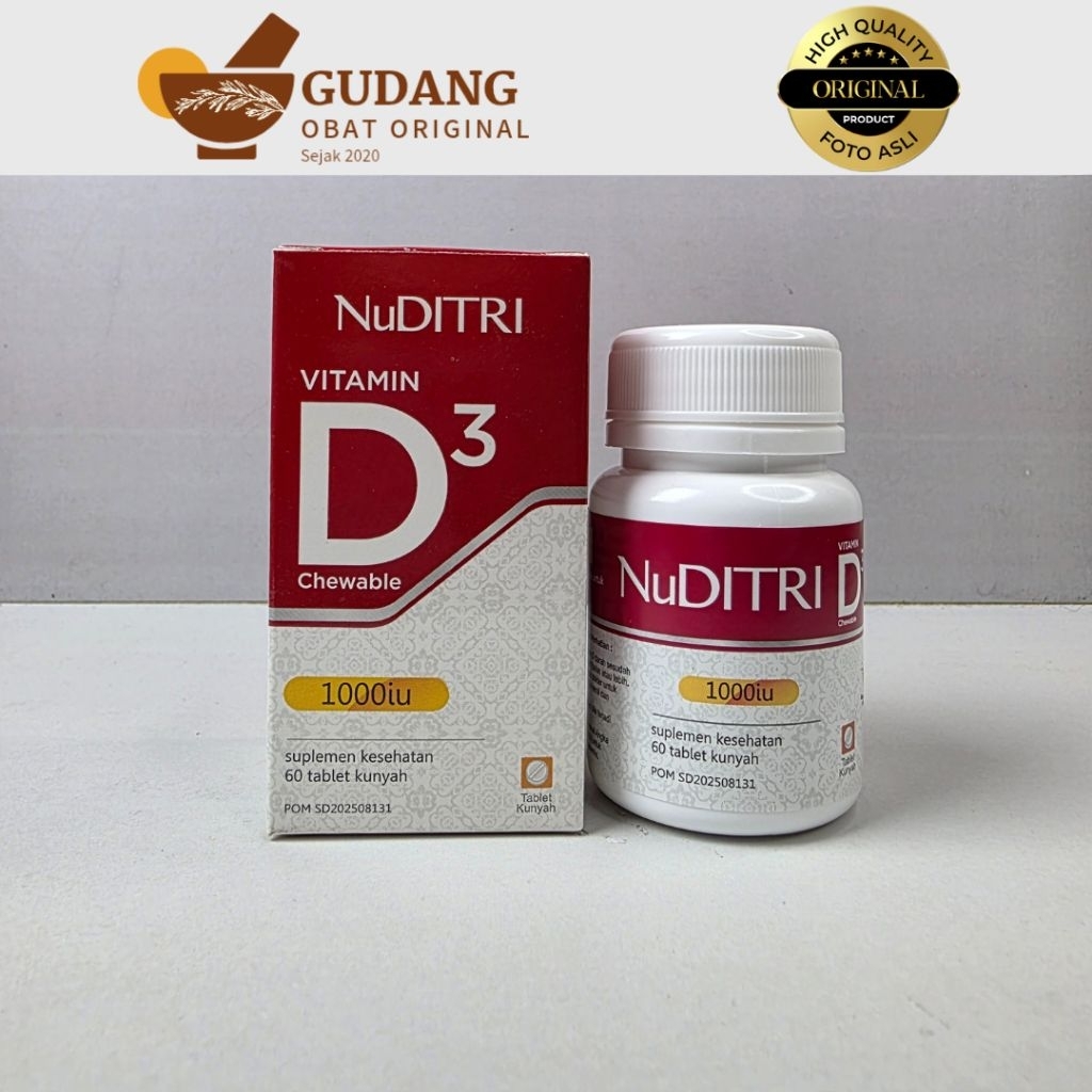 Nuditri Vitamin D3 1000 IU - Vitamin Tulang Chewable