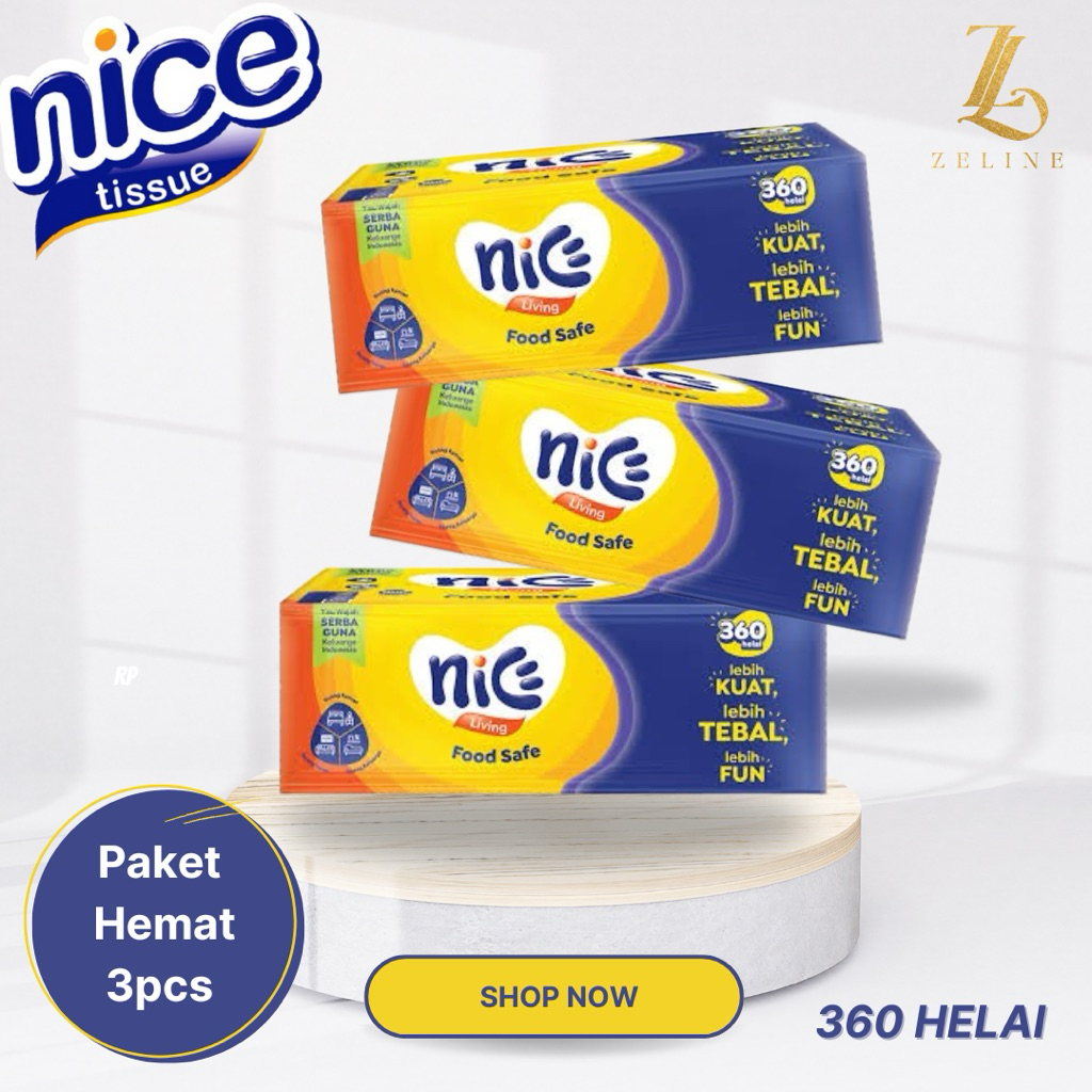 Tissu Nice 360 helai/ (PAKET 3pcs)TISSU WAJAH/TISSU TERMURAH/TISSU NICE/Tissue Nice