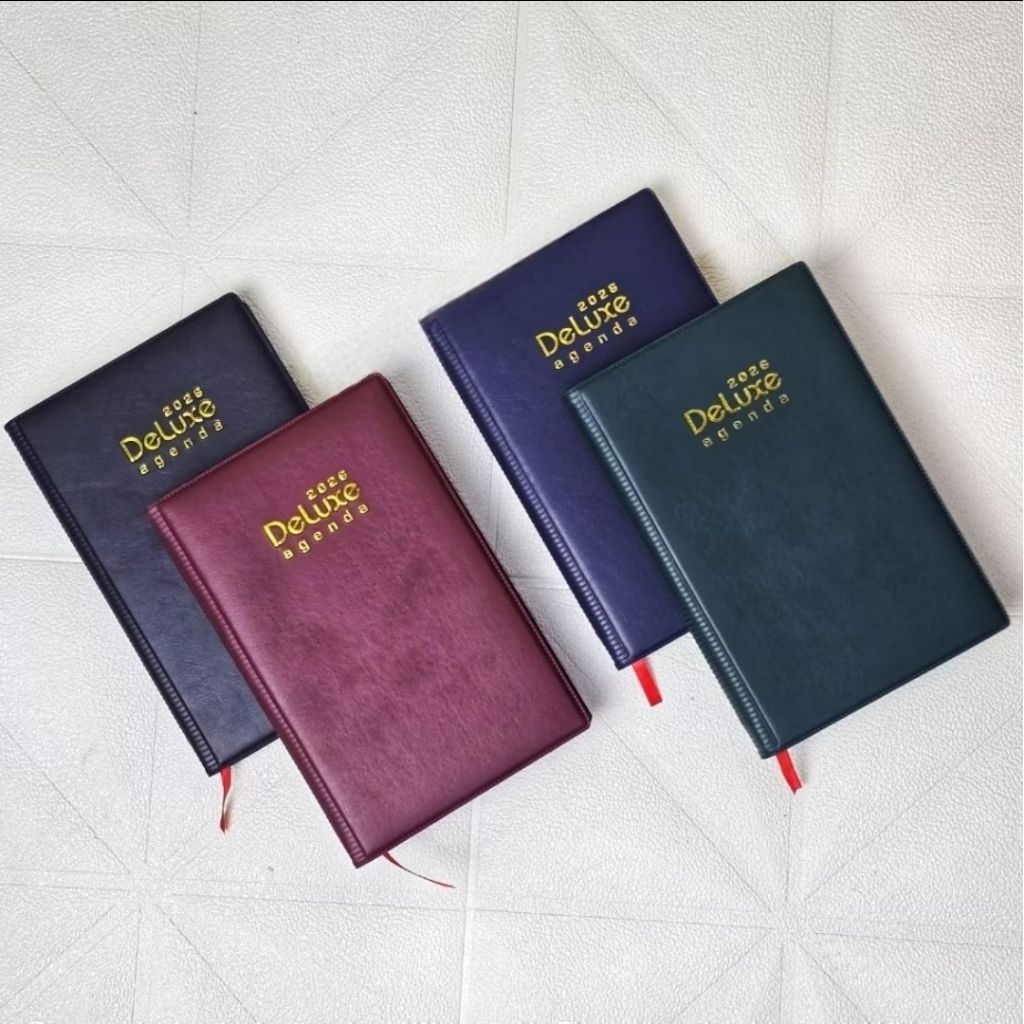 

Buku Agenda Kerja Deluxe Tahun 2026 kertas HVS krem dan putih