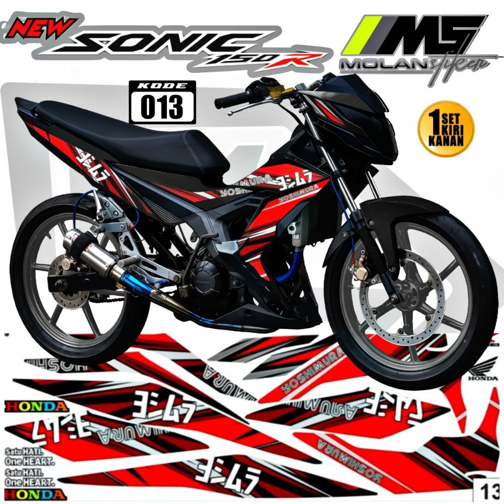 Decal Sticker Striping Variasi Honda Sonic 150 R Moto Gp Racing New Honda Sonic 150 R Lis Sonic 150 