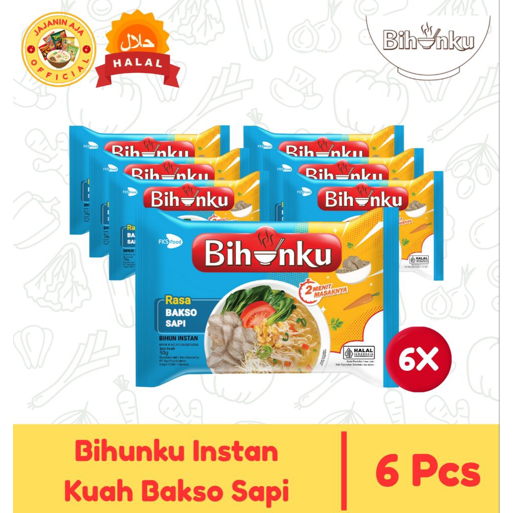 

Bihunku Bihun Instan Kuah Rasa Bakso Sapi Bundling 6 Pcs | Paket Hemat Bihun Enak | Bihun Enak Gurih & Praktis