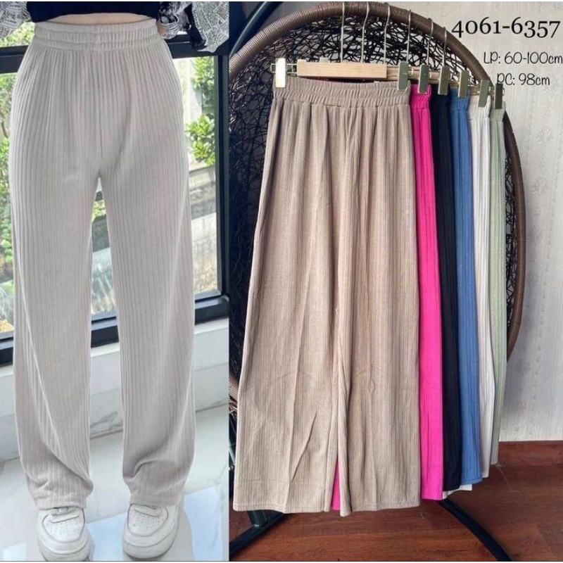 celana kulot knit kiyora premium / celana kulot long pants