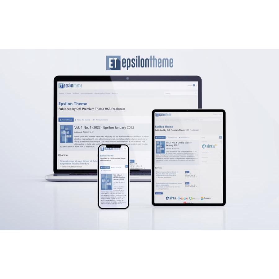 Tema OJS - Epsilon Theme/Template untuk OJS 3.2/3.3