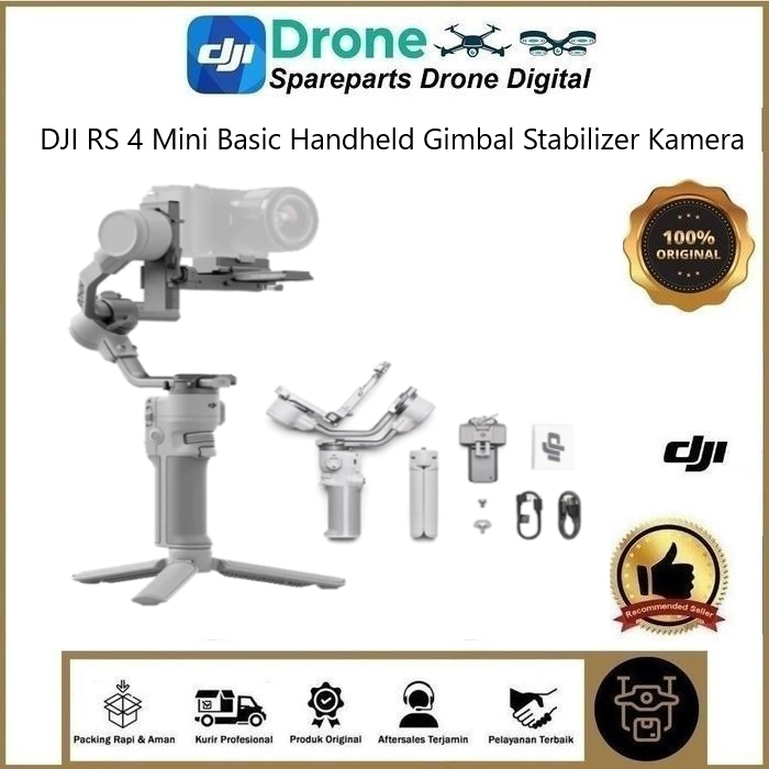 DJI RS 4 Mini Basic Handheld Gimbal Stabilizer Kamera - DJI Ronin S 4 Mini Basic Handheld Gimbal Sta
