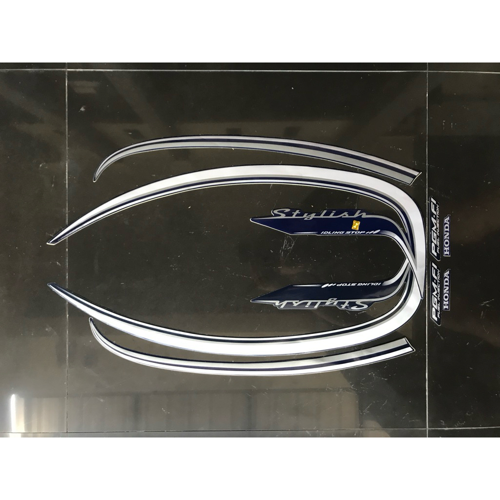 STRIPING STIKER SCOOPY STYLISH 2016 BIRU