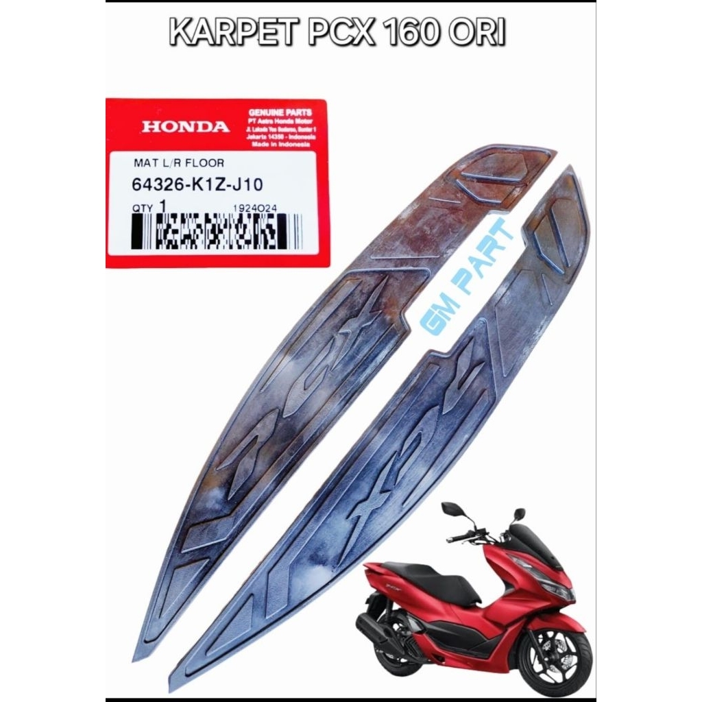 KARPET PIJAKAN KAKI PULLSET KIRI DAN KANAN PCX 160 ORIGINAL