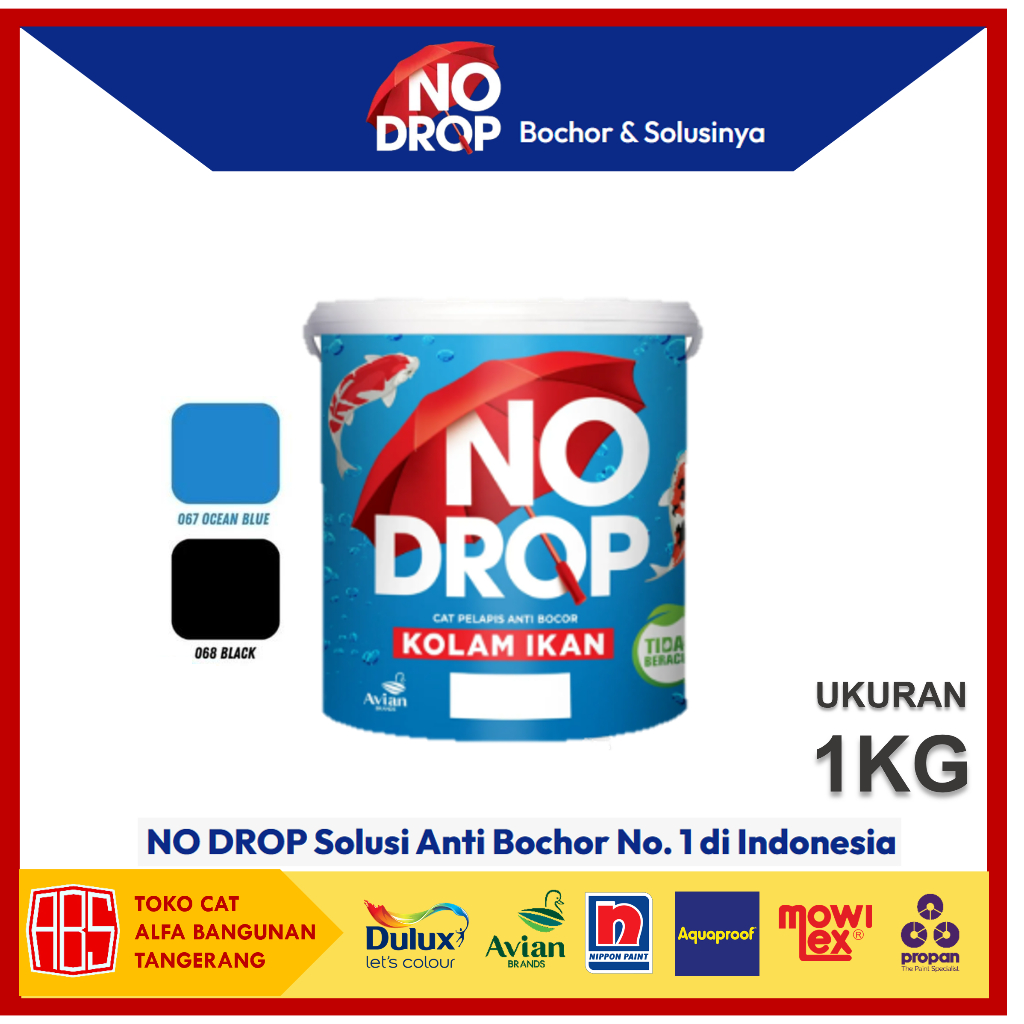 No Drop Cat Kolam Ikan - Cat Anti Bocor untuk Kolam Ikan Tidak Beracun