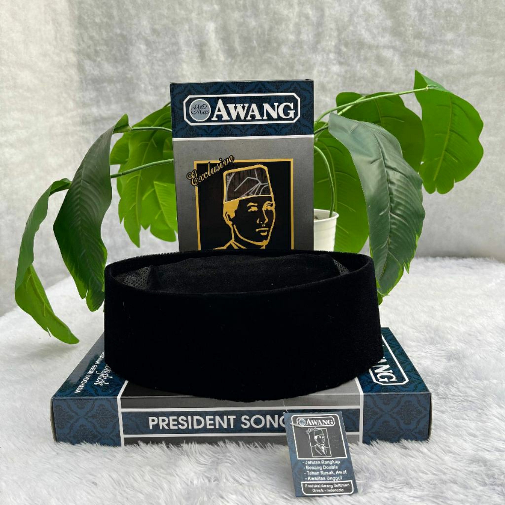 Peci Hitam Polos Awang|Peci polos|peci hitam|peci sekolah|peci santri