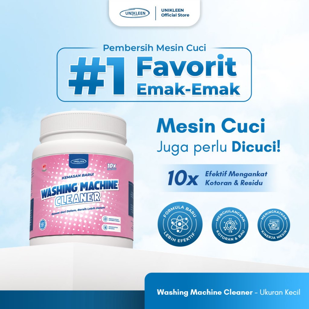 UNIKLEEN By Adreena - pembersih mesin cuci/washing machine Cleaner 200gr/bubuk pembersih mesin cuci 