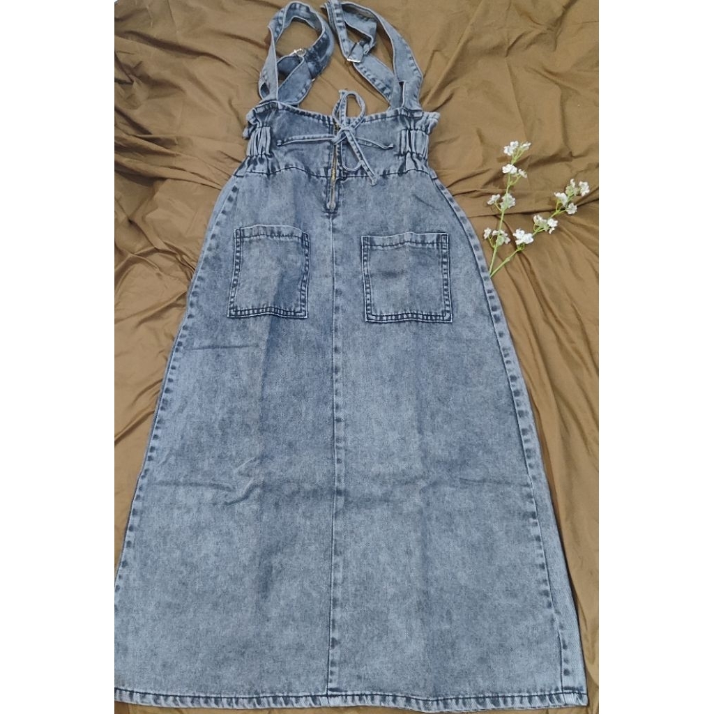 Prelove/ Rok Jeans Denim Overall Baju Kodok Korea Style