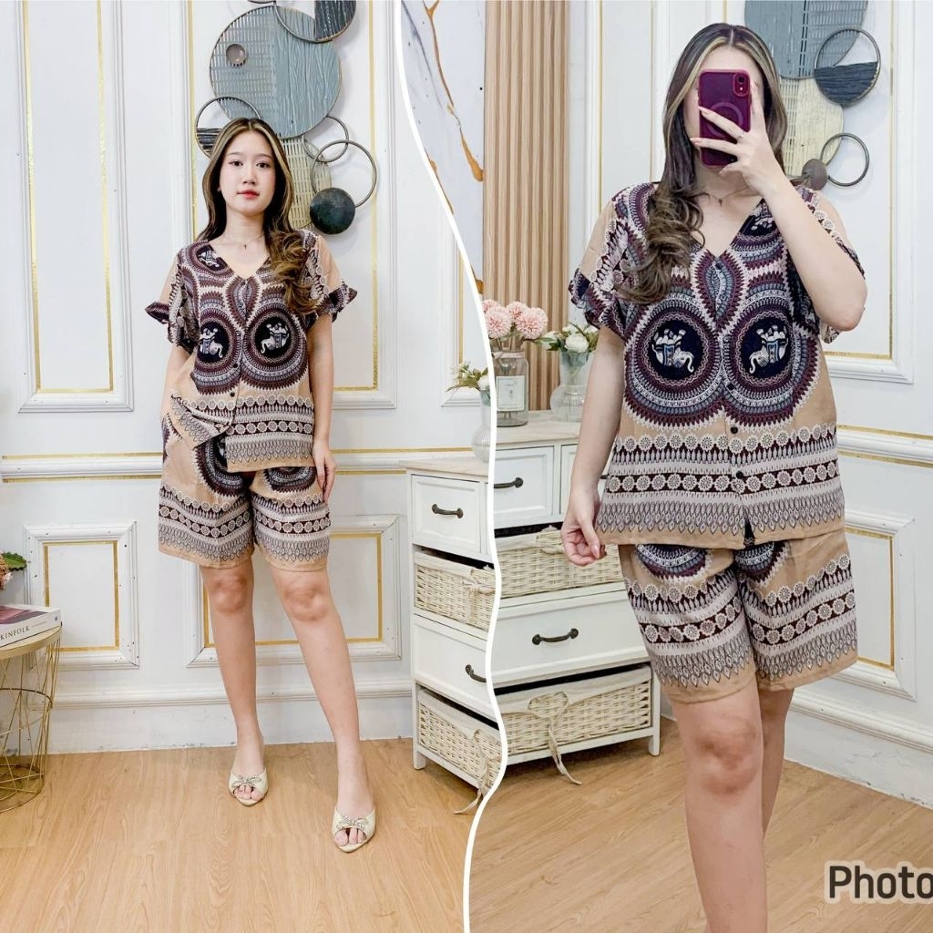 Setelan Vivian celana pendek // Daster bali // Daster rayon bali