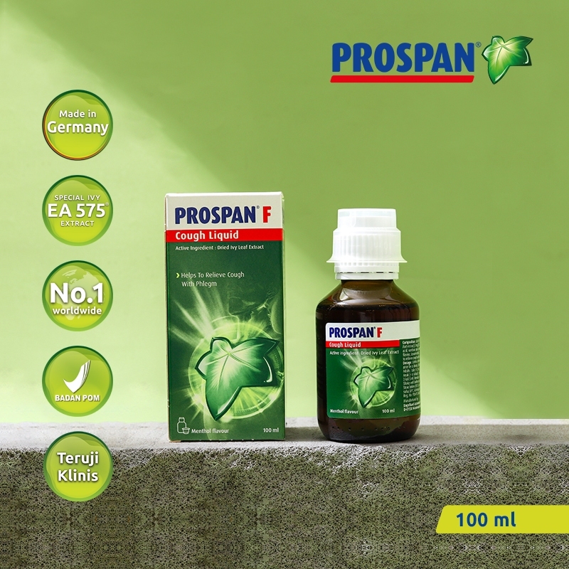 Prospan F 100ml Cough Syrup/ Obat Batuk Untuk Batuk Berdahal/ Obat Batuk Herbal