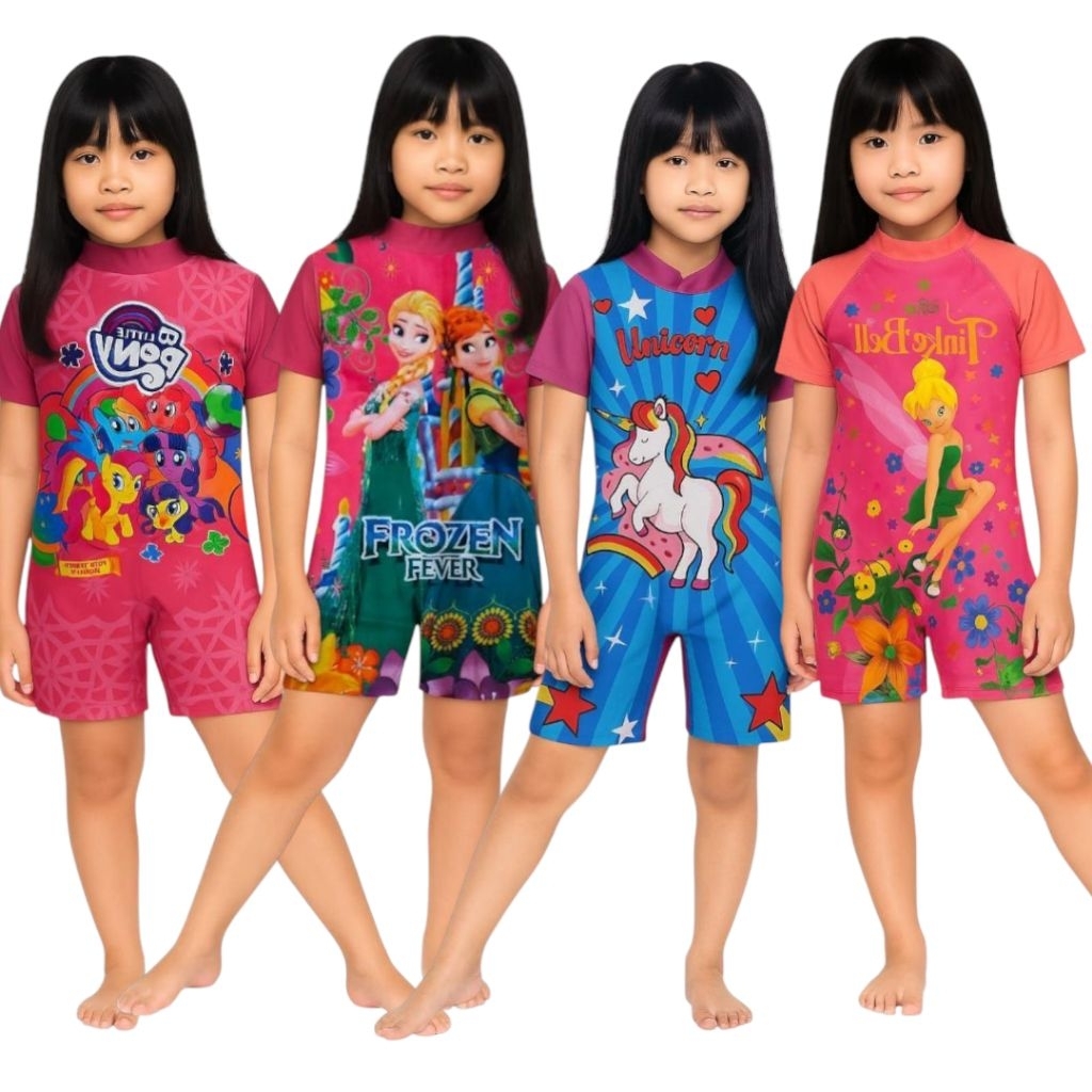Baju Renang Anak Perempuan 3-8 Tahun Karakter