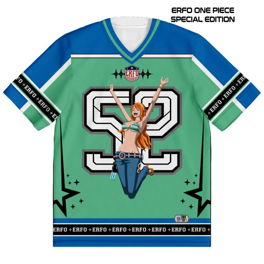 Jersey Anime One Piece Nami No. 52 - Kaos Full Print Manga Pria Wanita (ERFO Special Edition)