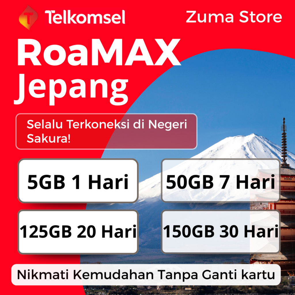 Telkomsel RoaMAX Jepang | Kuota Roaming Murah & Praktis untuk Bisnis & Wisata