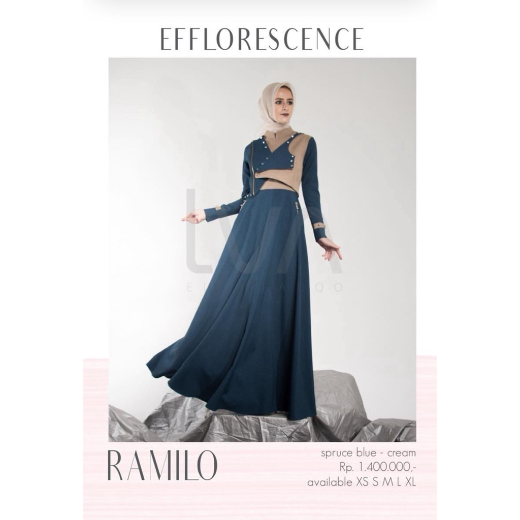 LVA DAILY RAMILO DRESS /DRESS MUSLIMAH SIMPEL ELEGANT ORIGINAL