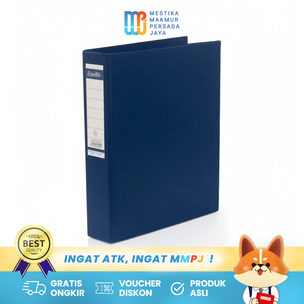 

Bantex Ring Binder 3 Ring 40mm A4 Blue 8342 01