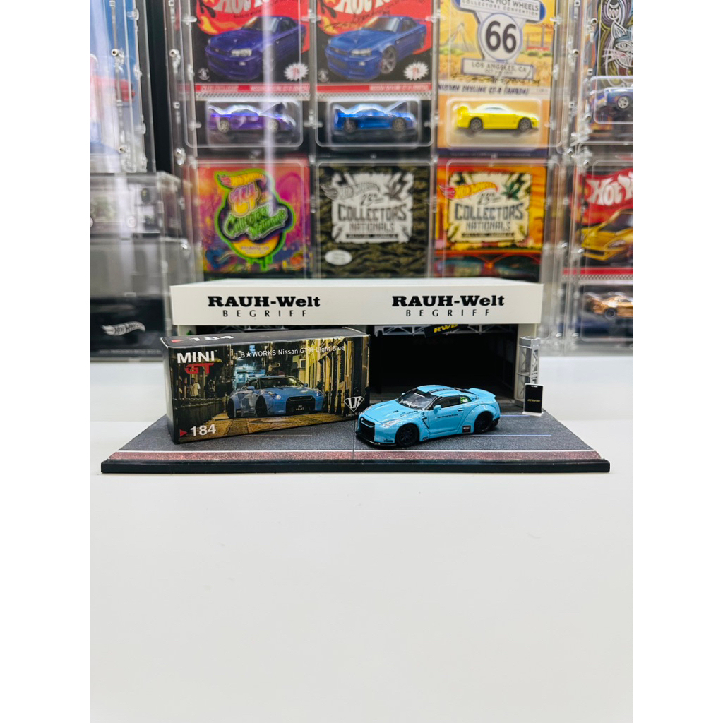 Mini GT No 184 LB Nissan GTR R35 Light Blue Macau Exclusive