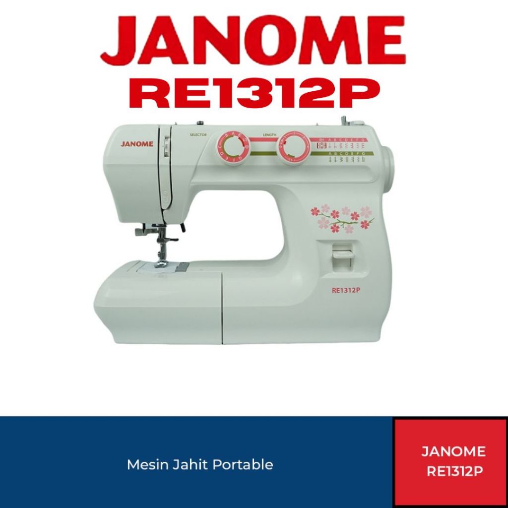 Mesin Jahit Portable Multifungsi JANOME RE 1312P