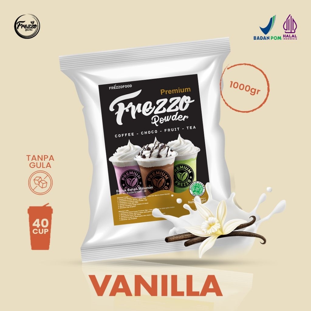

Bubuk Minuman Rasa Vanilla Premium Frezzo 1kg/ Minuman Murah dan Enak Frezzo Premium