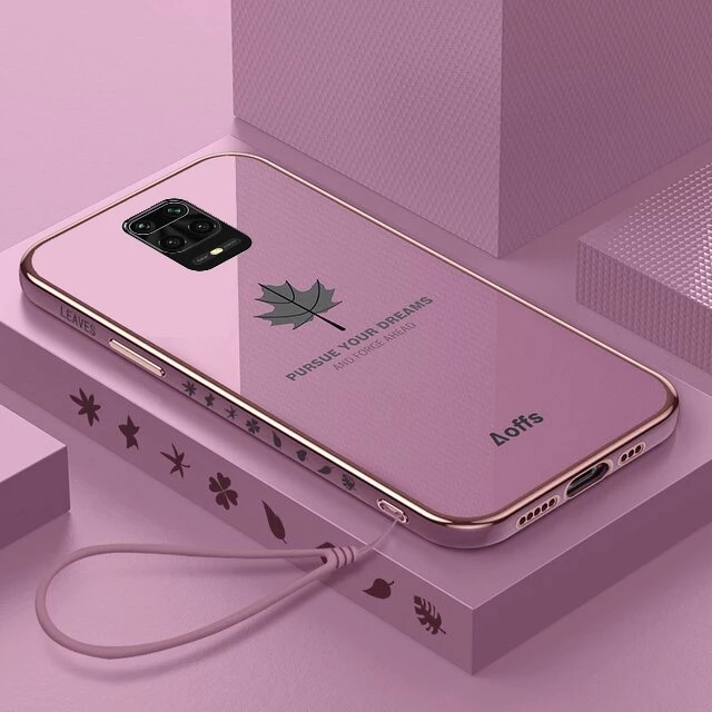 Promo Case Maple Xiaomi Redmi Note 9 Pro Softcase Silicon Electro Plating FREE Tali Gantung
