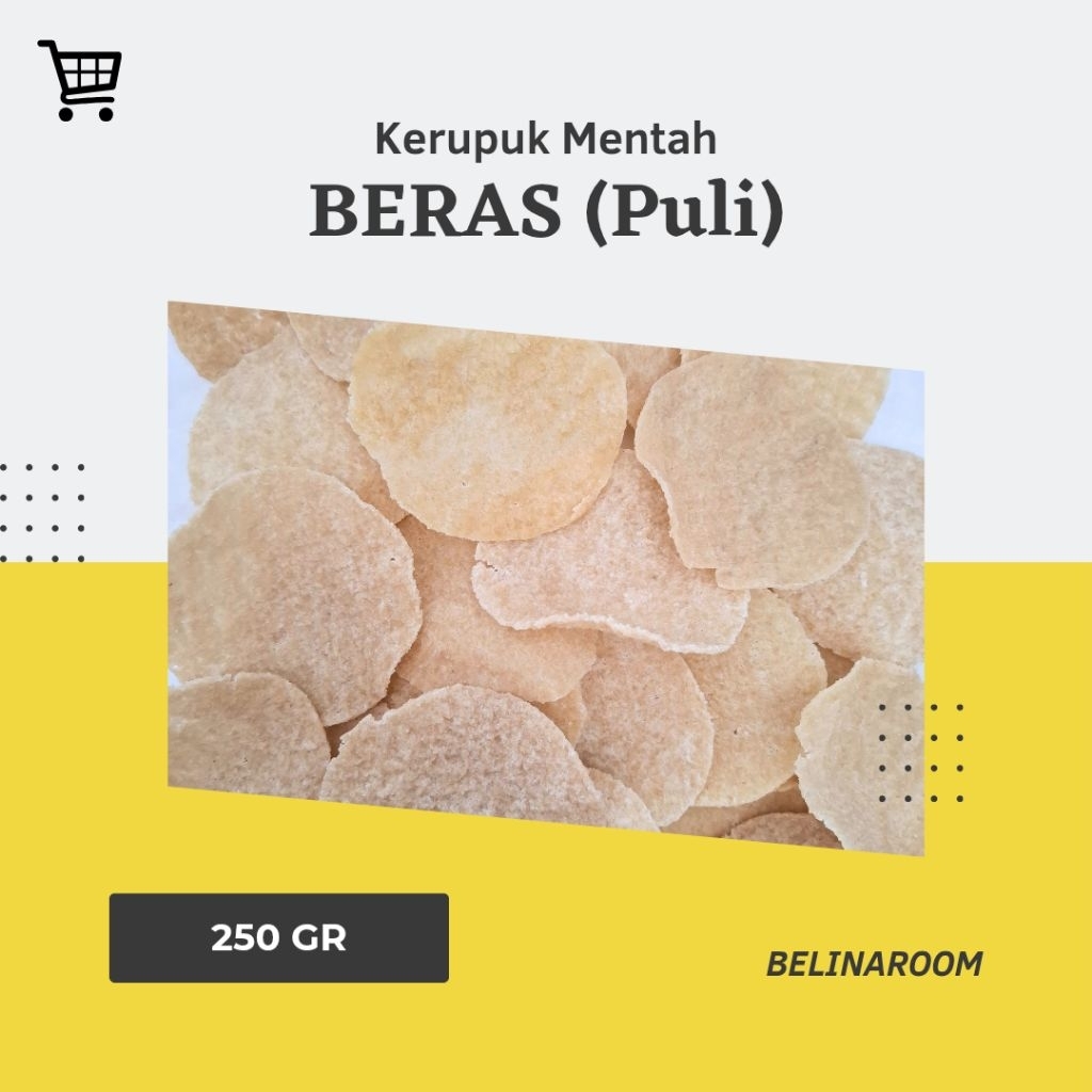 

Kerupuk Puli Beras | Kerupuk Mentah 250gr